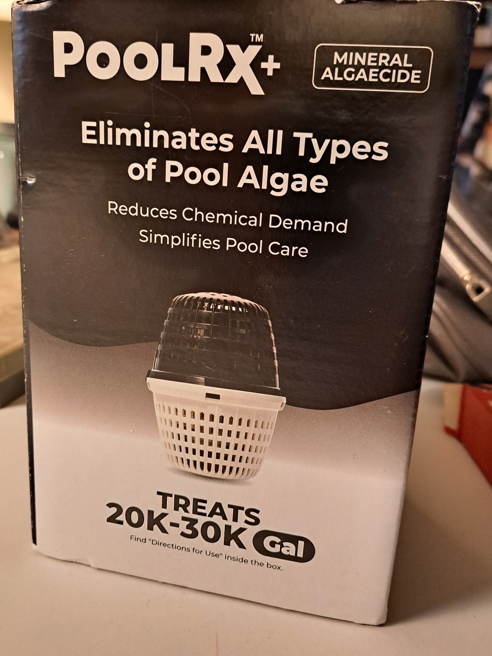 PoolRx+ Mineral Algaecide Pool Treatment - White/Black 426-l42